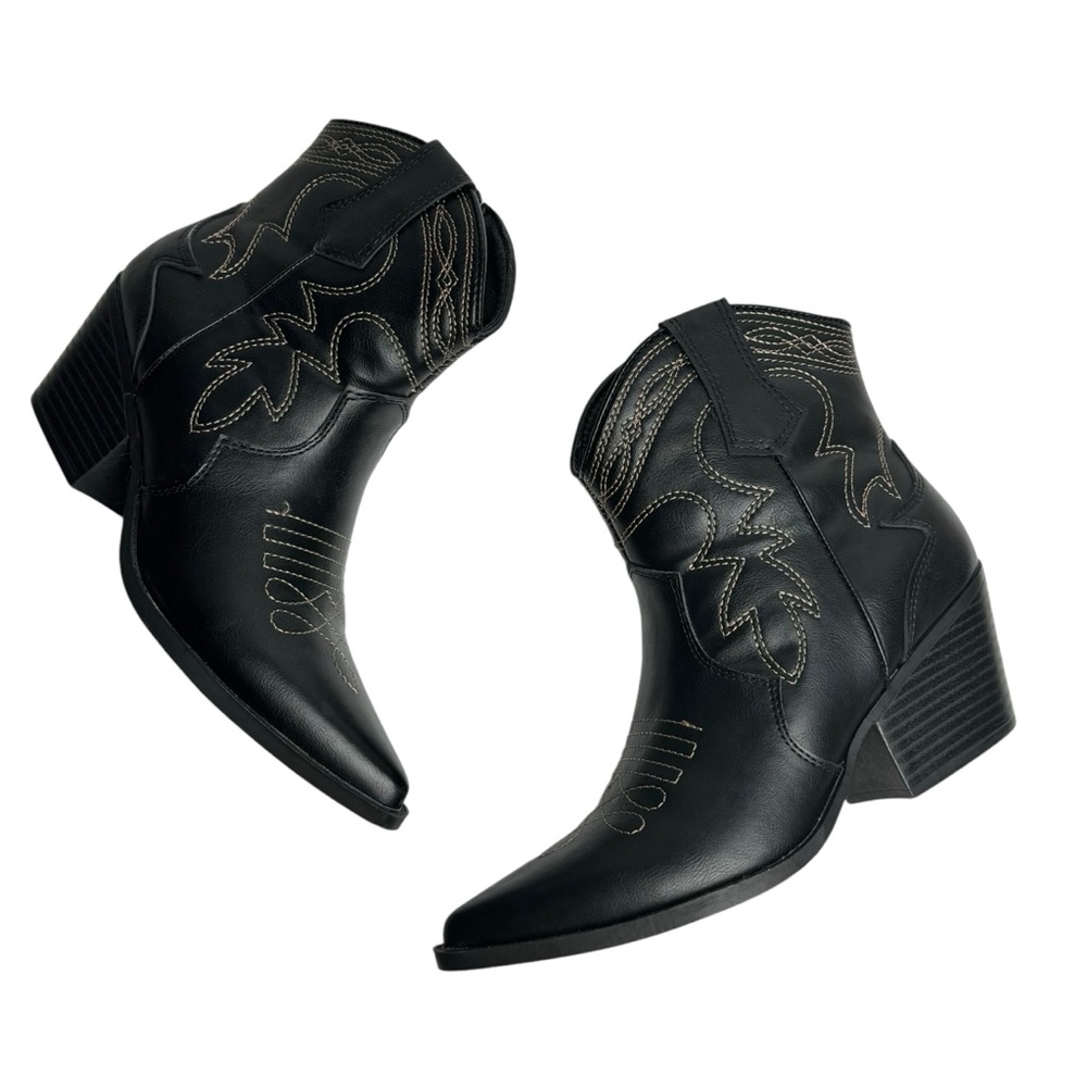 Indigo Rd Iradikan Contrast Stitch Embroidered Western Booties 5.5
